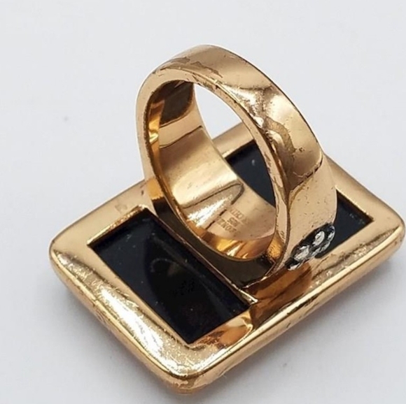 Bronze 925 Silver AKR Amy Kahn Russel Hand Painted Bird Statement Ring Sz 5 - Picture 4 of 8